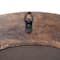 Hello Honey® Walnut Round Carved Wood Framed Wall Mirror